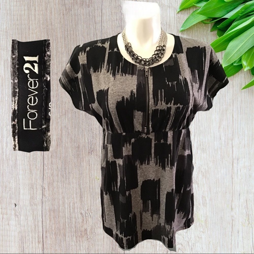 Forever 21 Mini-Dress Black and Gray Size S